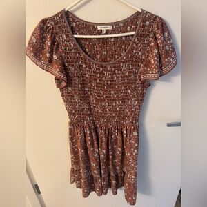 Max Studio Smocked Floral Dress